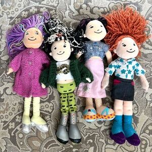 4 Groovy Girls 12” Dolls: Purple Hair Girl, Countessa, Daphne & Celeste